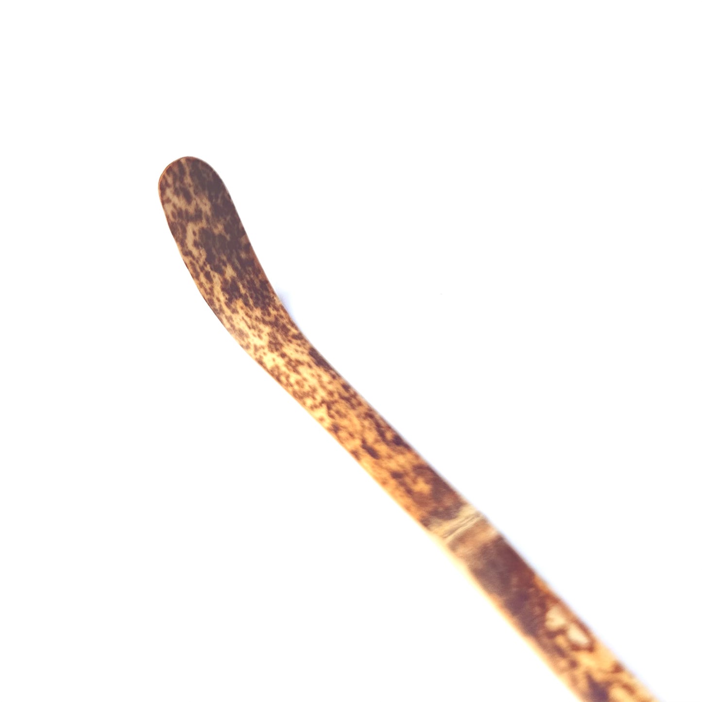 Black bamboo CHASHAKU tea scoop for measuring matcha powder - detail