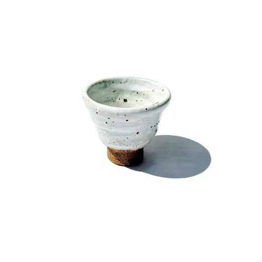 HANTEN Ceramic teacup with long foot on a white background