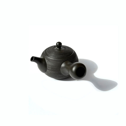 HOKURYU Teapot -  front view showing the spout and handle design