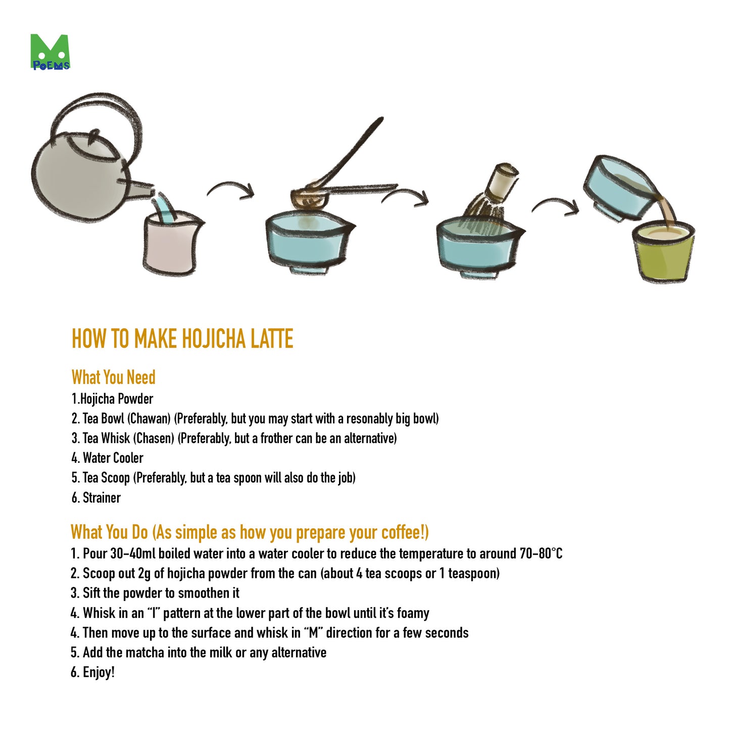 KAEDE Uji Hojicha - Premium Roasted Matcha Powder - POEMS Tea Atelier