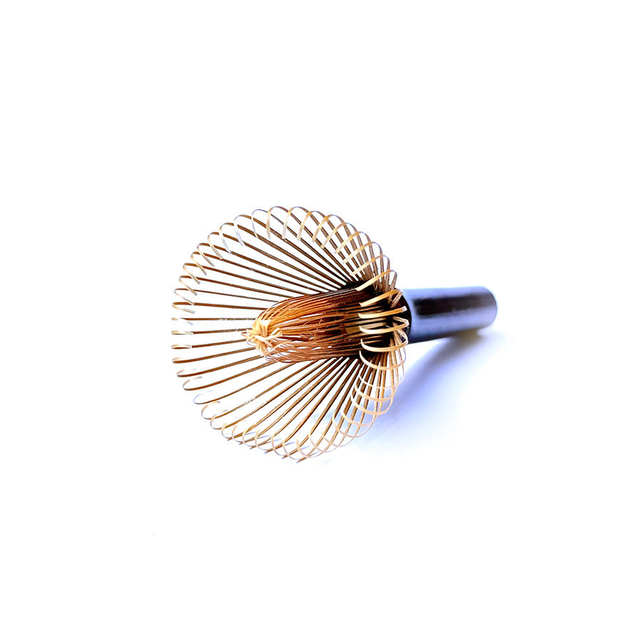 TAKEFUE Takayama Matcha Whisk - close-up of fine bamboo prongs