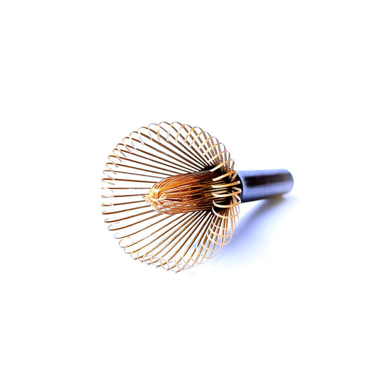 TAKEFUE Takayama Matcha Whisk - close-up of fine bamboo prongs
