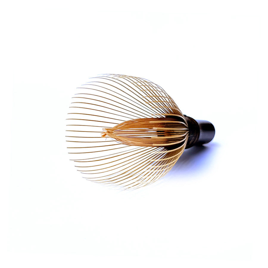 SHIN Takayama Matcha Whisk - side angle displaying handle detail"