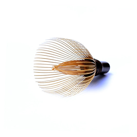 SHIN Takayama Matcha Whisk - side angle displaying handle detail"