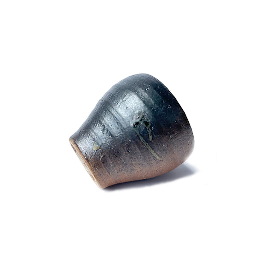 handcrafted HAI ceramic Yunomi teacup on the side