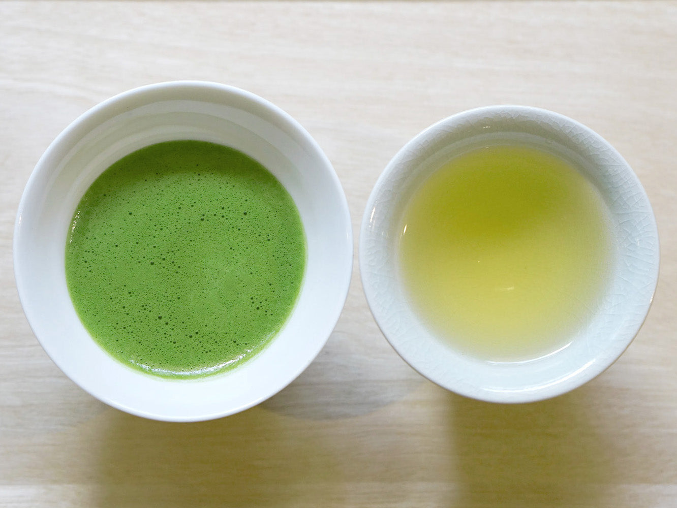 matcha and loose leaf tea