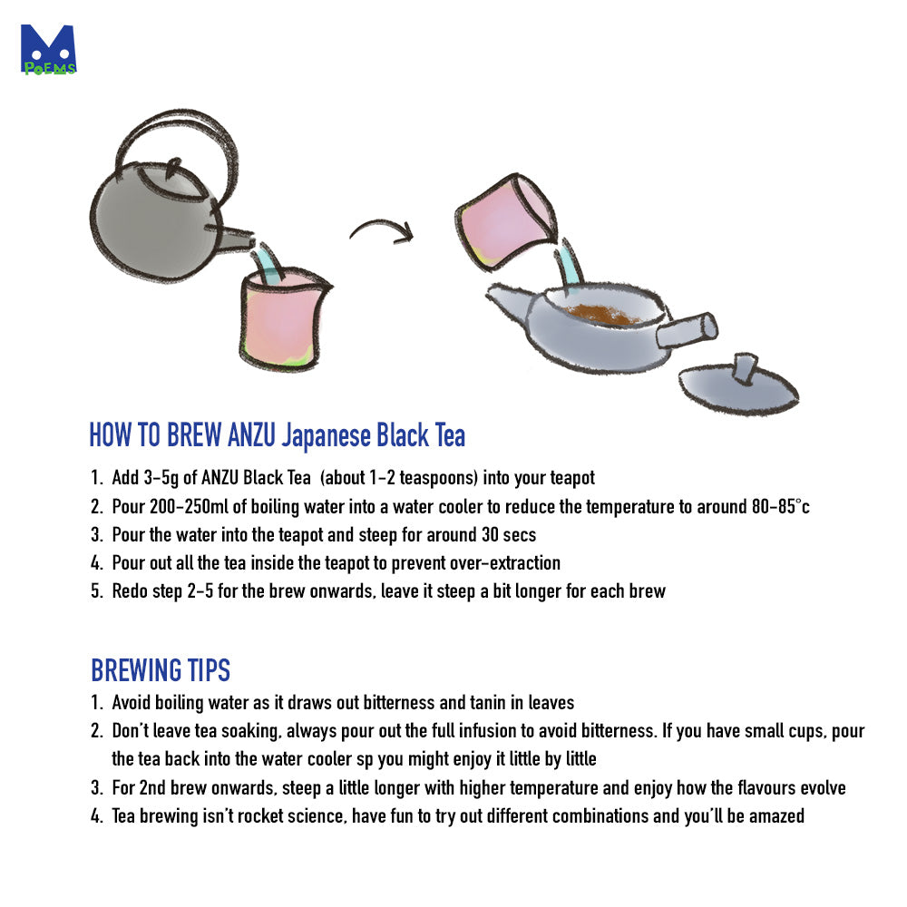 Organic Japanese Wakoucha - Loose Leaf Black Tea | ANZU by POEMS