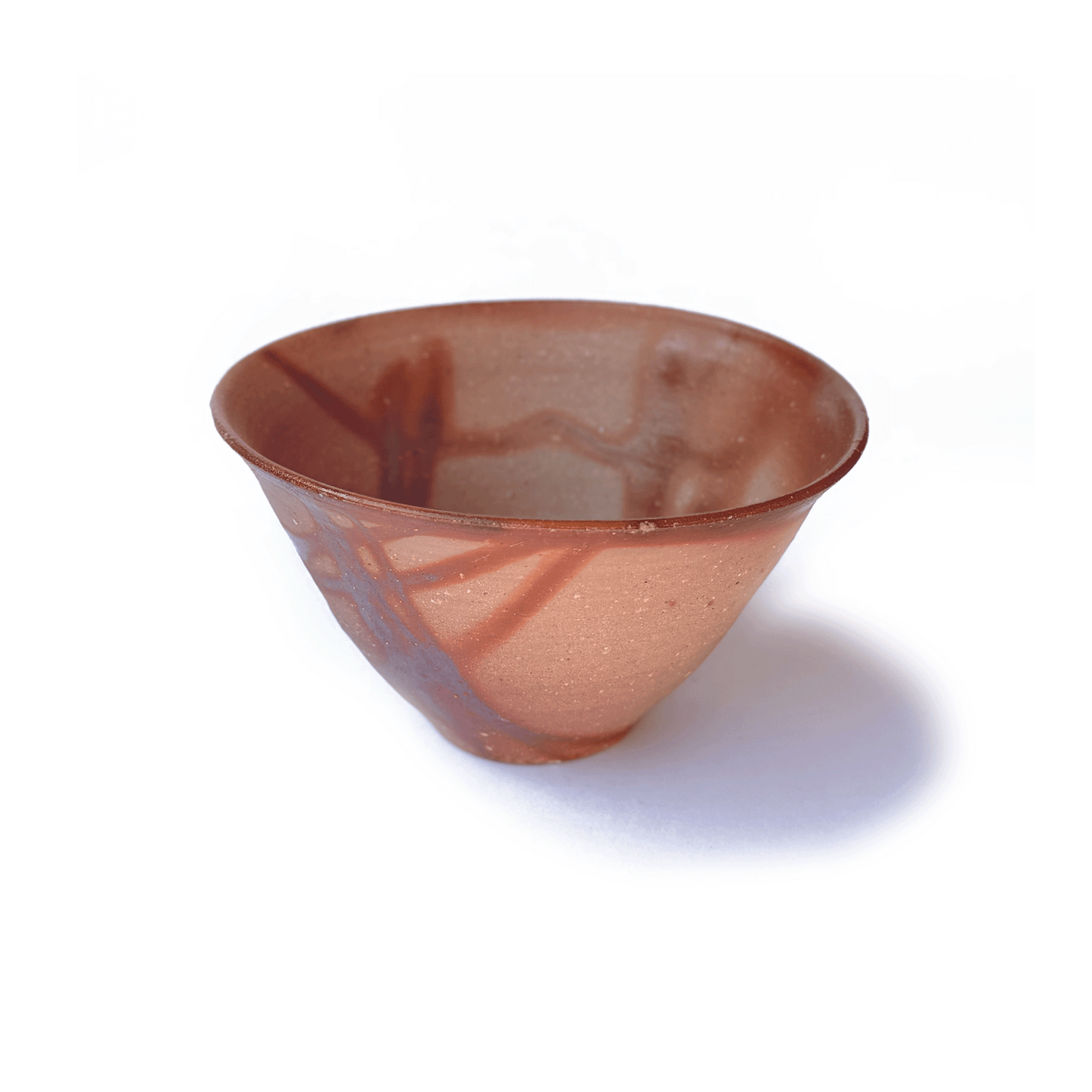 Akabi Matcha Chawan with a striped pattern