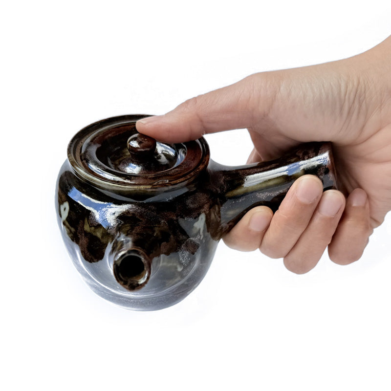 Sodeshi-yaki Kyusu by Sodeshi-gama - Artisan Japanese Teapot | HIHADA