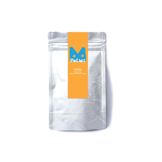 Clear packaging with ICHOU label featuring a logo and text on a white background