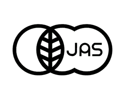JAS logo with three interlocking circles and a leaf symbol on a white background