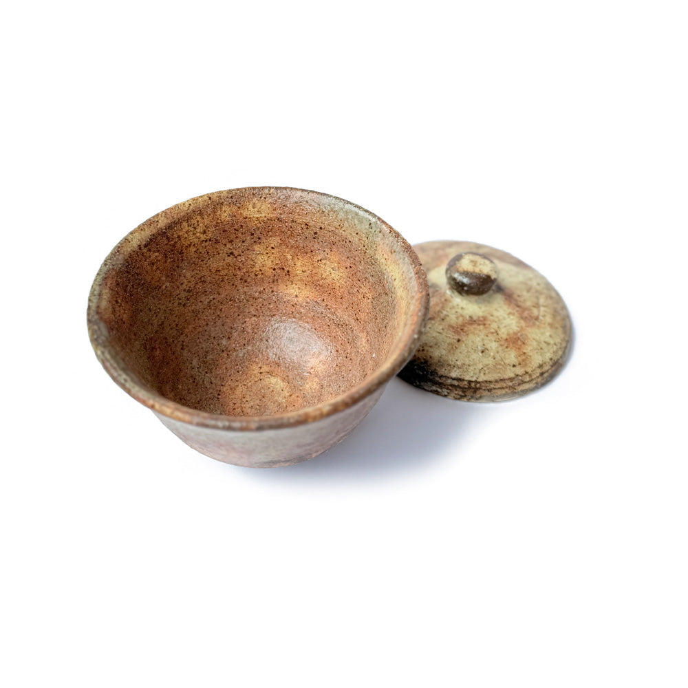 Tokoname-yaki Gaiwan by Kenzo Ogawa - Handmade Handleless Kyusu | KANZO