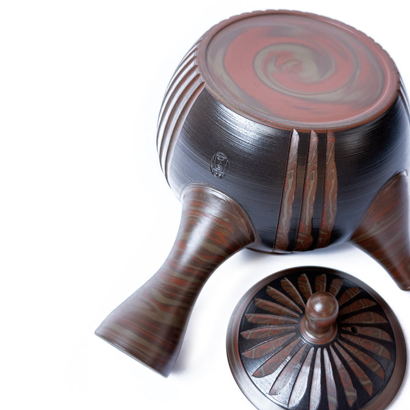 KICHA Tokoname-yaki Nerikomi Kyusu: A 20-Year Vintage Masterpiece