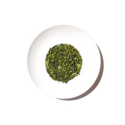 Organic Japanese Genmaicha with Matcha Powder - Loose Leaf Brown Rice Green Tea | KUNUGI