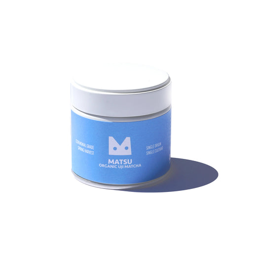 MATSU- Organic ceremonial grade Uji Matcha in air-tight tin can