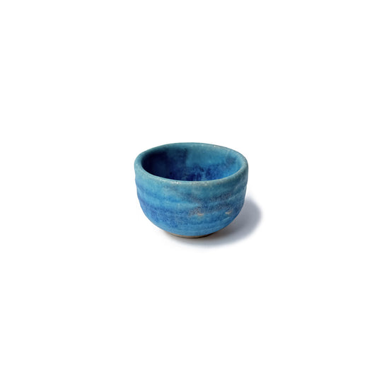 Blue MIZUIRO ceramic bowl on a white background