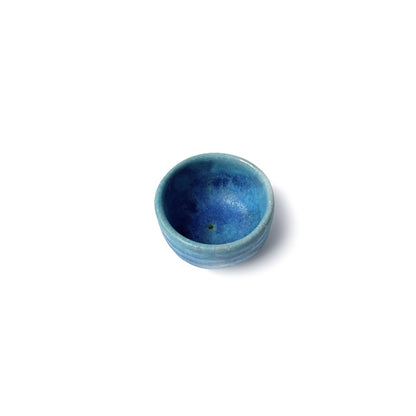 Blue MIZUIRO ceramic bowl on a white background