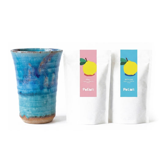 Mizuiro Yuzu Tea Set - Handmade Tea Cup & Organic Yuzu Teas