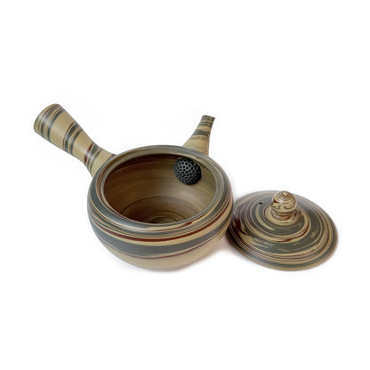 Tokoname-yaki Nerikomi Kyusu by Seisen - Handmade Japanese Teapot | NAGARE