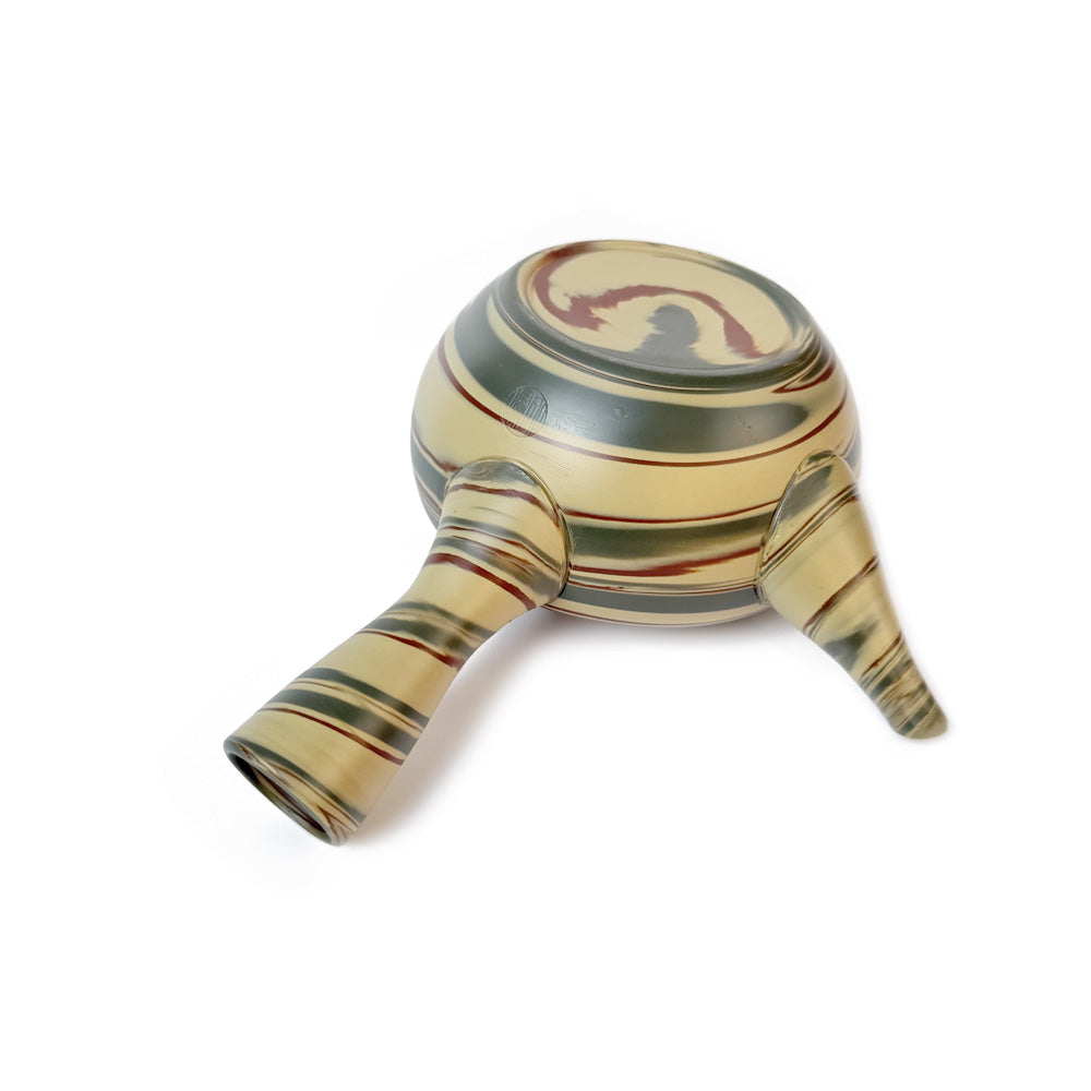 Tokoname-yaki Nerikomi Kyusu by Seisen - Handmade Japanese Teapot | NAGARE