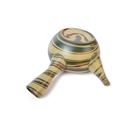 Tokoname-yaki Nerikomi Kyusu by Seisen - Handmade Japanese Teapot | NAGARE