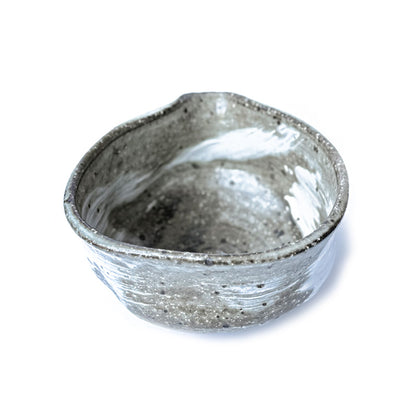 Shigaraki-yaki Katakuchi Chawan by Kiyoshi Kato - Handmade Spouted Matcha Bowl | NEZUMI