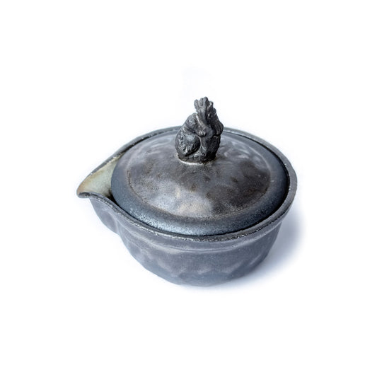 Shigaraki-yaki Handmade Shiboridashi Set by Shinkaizan Kiln | YAMABATO